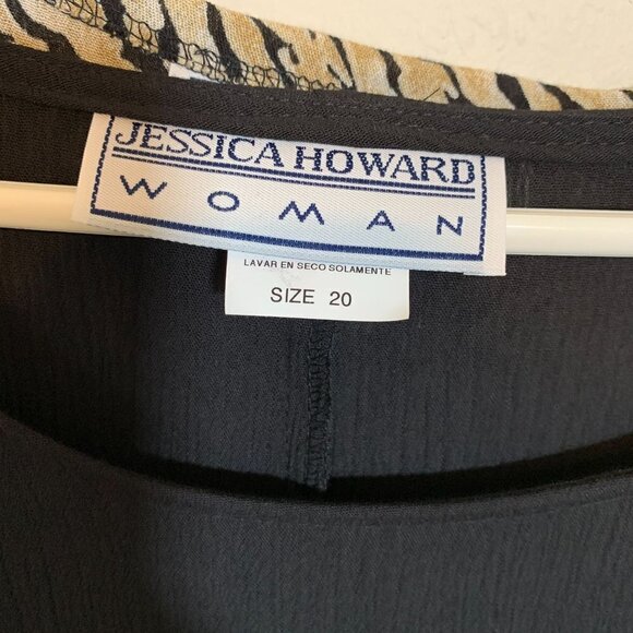NWT Vintage Jessica Howard 2 Piece Short Sleeve Dress & Shaw Womens Size 20 USA - Picture 5 of 12